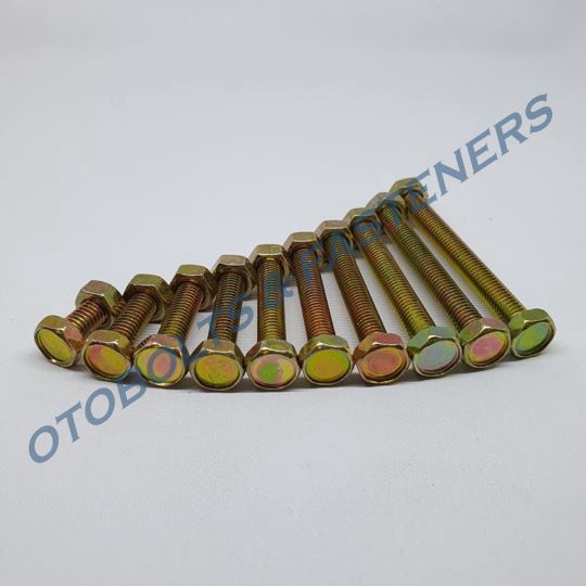 LANGSUNG ATC PAKET 1PCS Baut Mur Kuning 6x3  Baut Kuning M6  BMK  Baut Hex  Baut Hexagon