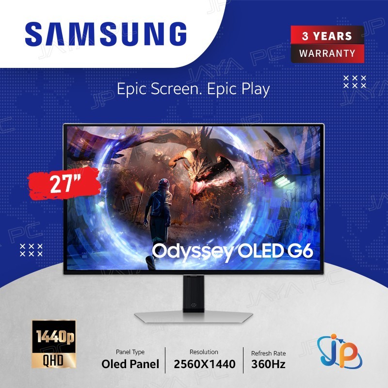 Monitor Samsung LED OLED Odyssey G6 S27DG602 - QHD 27" Inch