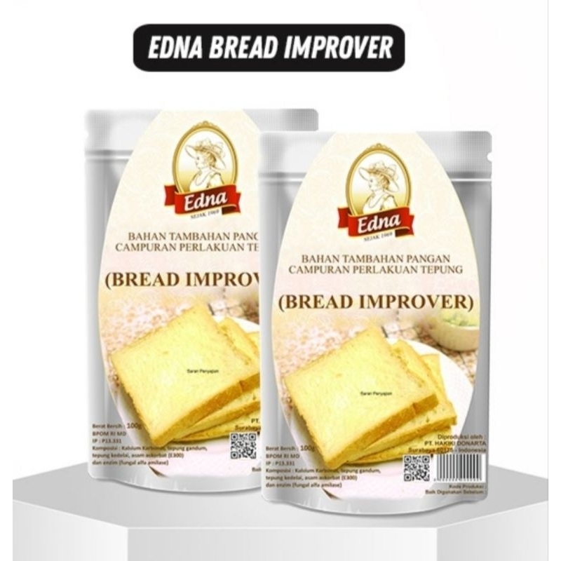 

Edna Bread improver 100gr ORI kemasan pouch Pelembut roti kue