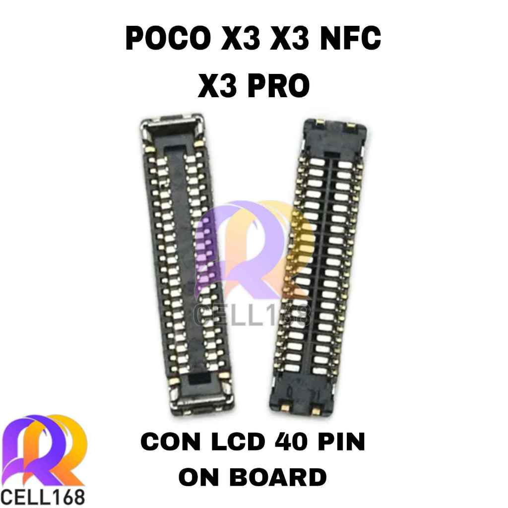 KONEKTOR LCD XIAOMI POCO X3 X3 NFC X3 PRO SOKET CONNECTOR LCD FPC DIMESIN