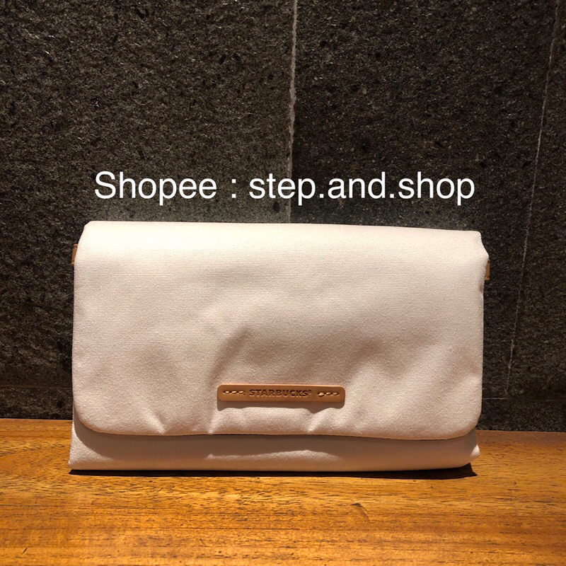 Starbucks Foldable Bag Exclusive with Long Strap - White Color - Limited Edition