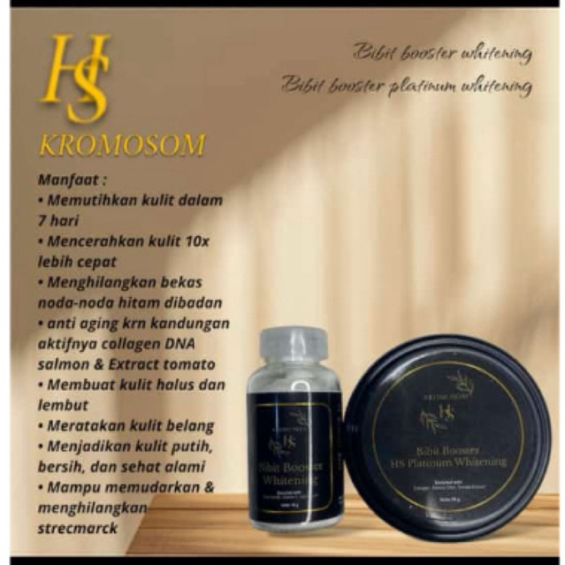 SEPAKET BIBIT BOOSTER WHITENING HS KROMOSOM 7 hari cerah