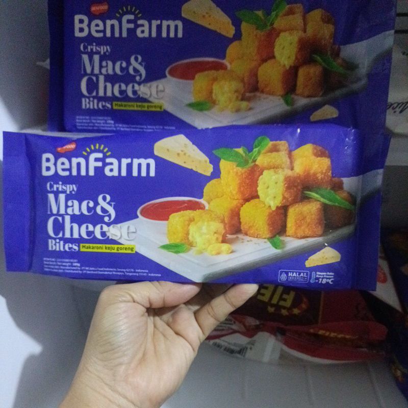 Benfarm Makaroni & Keju Beku Cube Bites/Benfarm Crispy Mac & Cheese Bites 180gr