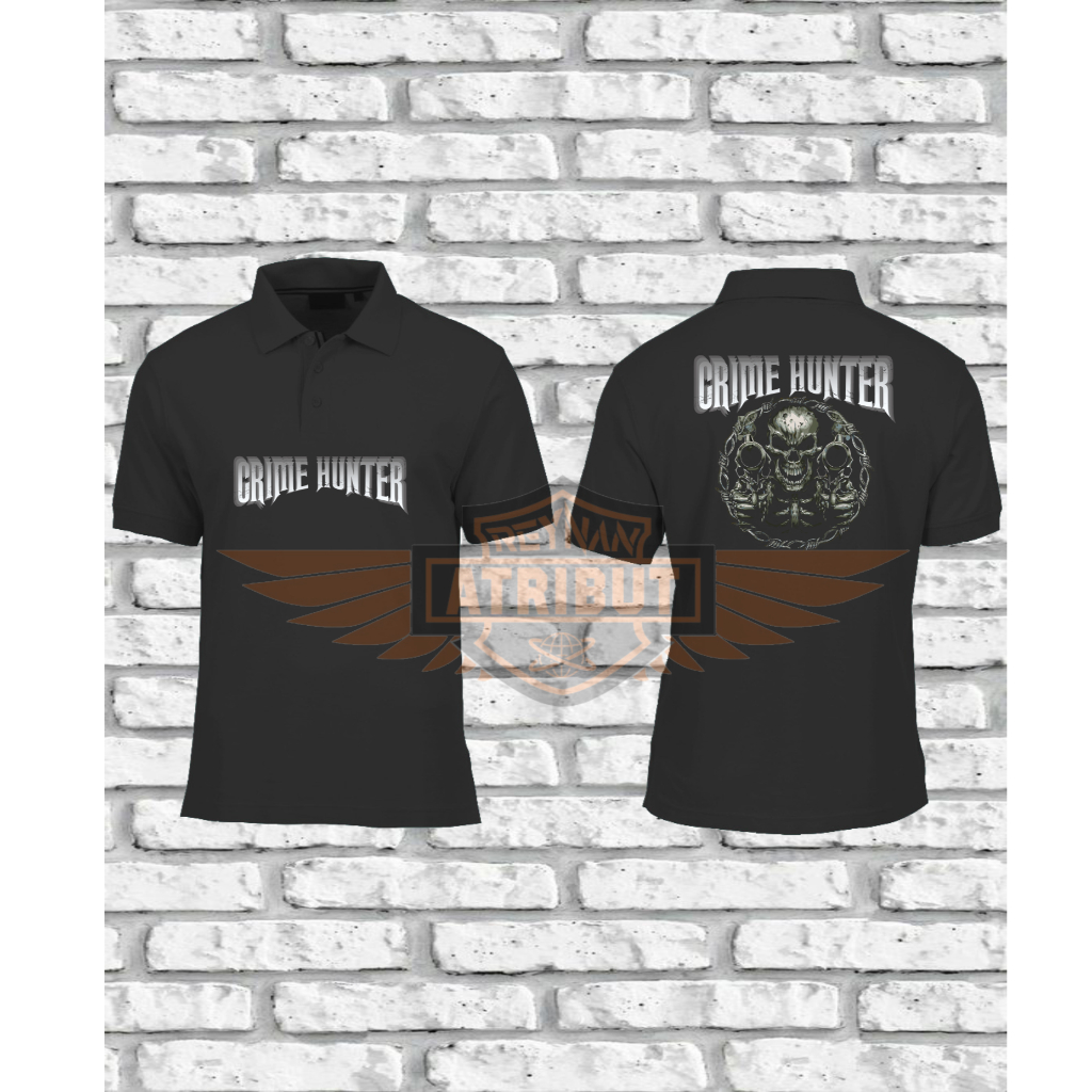 kaos polo Crime Hunter/ kaos wangki Crime HUnter/ kaos berkerah Crime Hunter