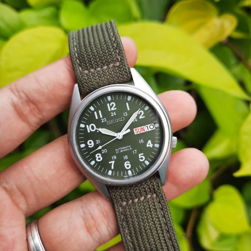 RARE Seiko 5 Military SNX427K Green Olive SNX427 7s26-00D0 Not SNX429 SNX431 SNK805