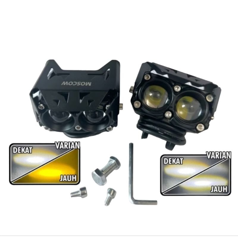 SIAP COD LAMPU TEMBAK SQL 2 MATA D3 Putih-Kuning / FOGLAMP 2 Mata SEMUA MOTOR / MOBIL Vario Mio Beat