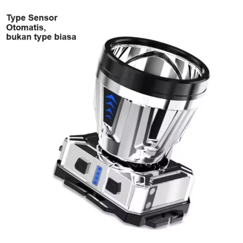 Senter Kepala Led Super Terang 10000 Lumen - Senter Kepala Anti Air Rechargeable Type C - Senter Kep