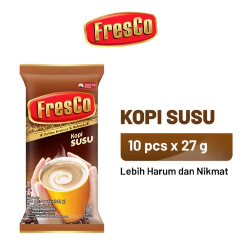 

FRESCO KOPI SUSU 1 renteng (10x 27gr)