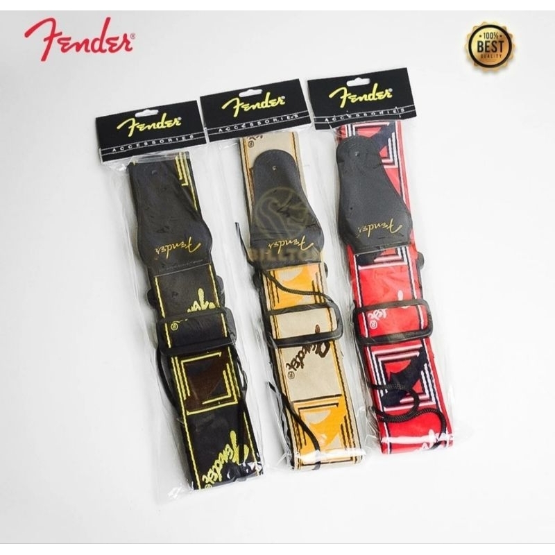 STRAP GITAR FENDER/STRAP GITAR AKUSTIK ELEKTRIK BASS MERK FENDER