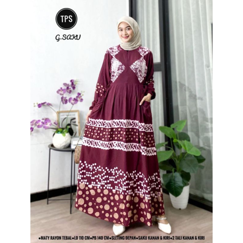 Matt Rayon Twill Premium Bahan Tebal Gamis Daster