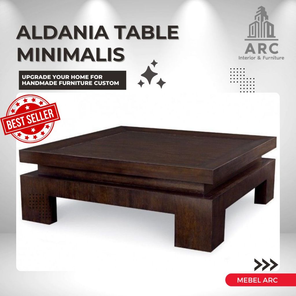 Meja Tamu Kayu Jati Minimalis / Meja Tamu 100x100x45cm