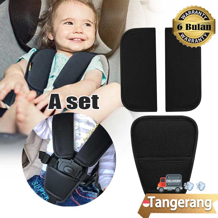 Langsung Beliii 3pcsset Cover Belt Stroller  Pelindung Bahu Stroller Bayi  Car Seat Belt Cover