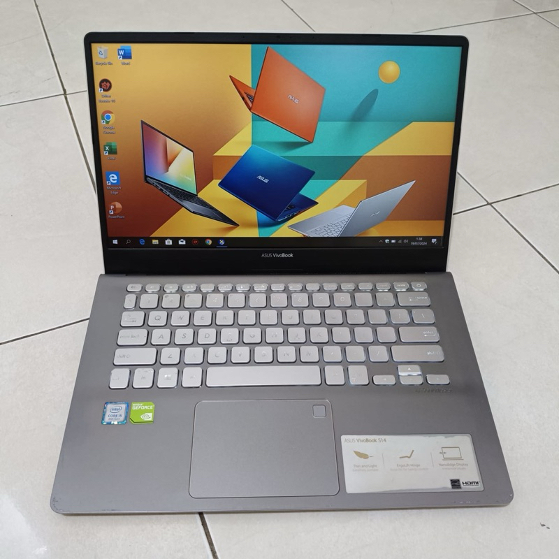Laptop Asus Vivobook S14 X430FN, Gaming Editing Ngebut, Super Slim, Seri baru, Warna Black Silver.  