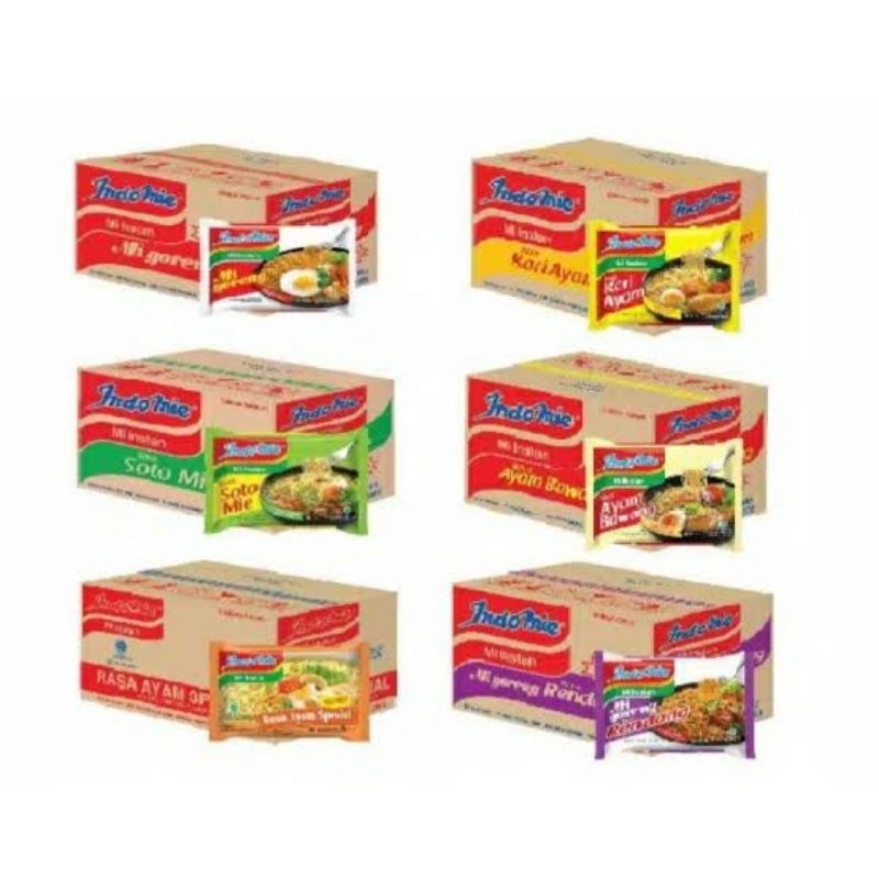 

Indomie Goreng / Soto / Kare (1dus isi 40pcs)