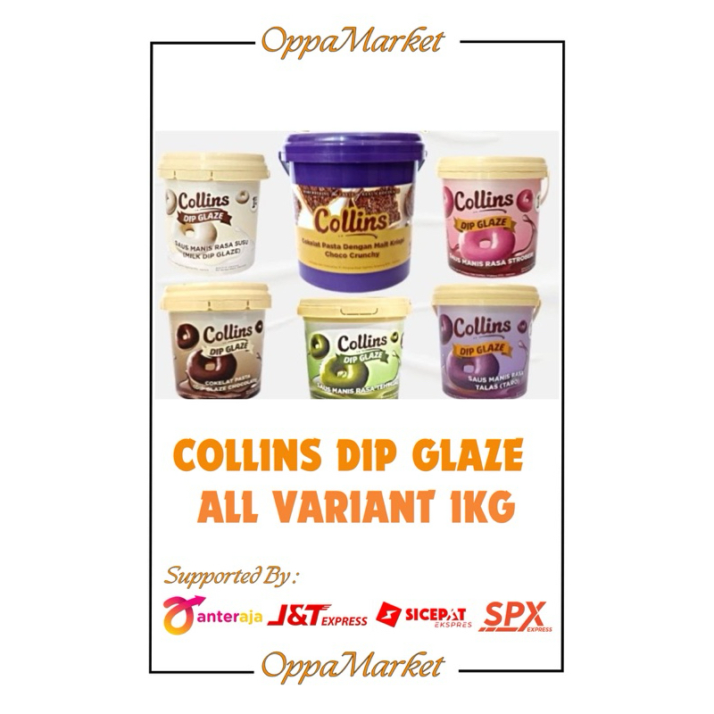 

COLLINS DIP GLAZE TARO/COKLAT/GREENTEA/SUSU 1KG