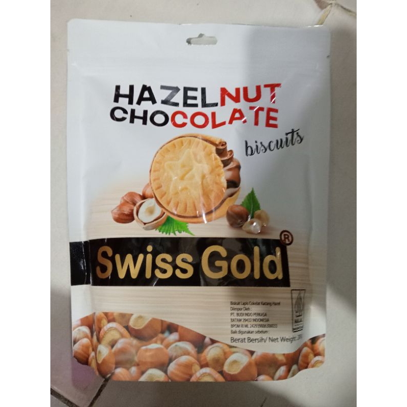 

Biskuit hazelnut coklat swiss gold isi 100 & 200gram