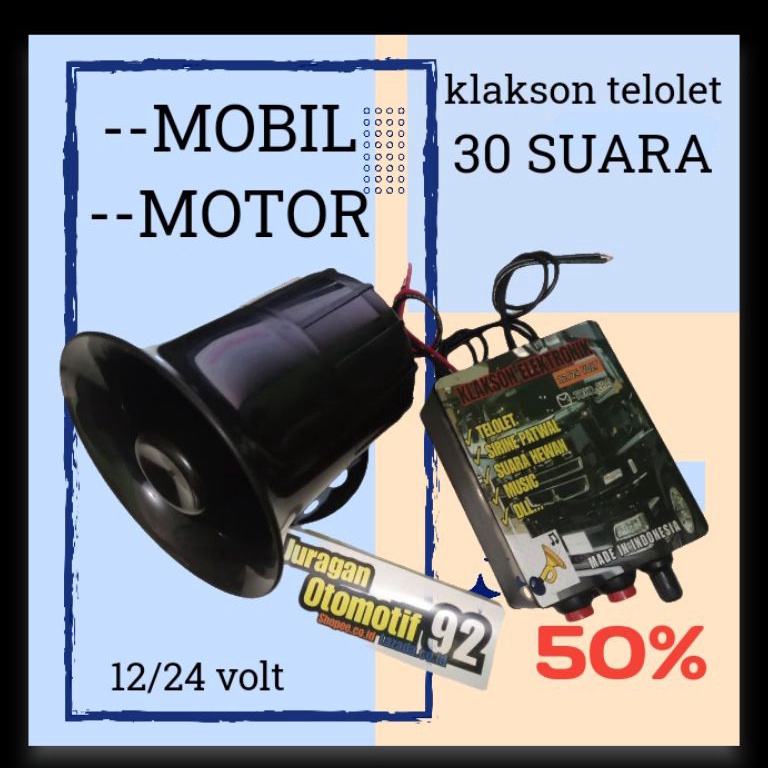 Serbuuuu klakson telolet elektrik murah klakson mobil motor 12 24 VOLT