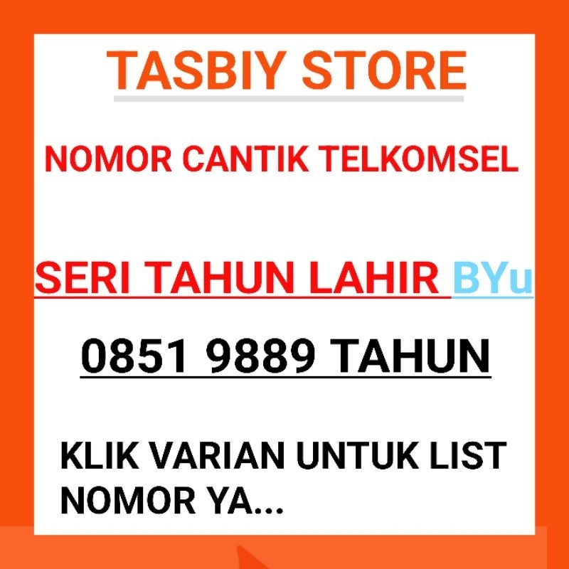 Kartu Perdana Nomor Cantik Byu Telkomsel Terbaru- Kartu Byu Tahun- Kartu Byu Cantik