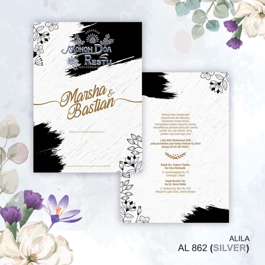 ALILA (AL 862 SILVER ) Blanko Undangan | Undangan Murah
