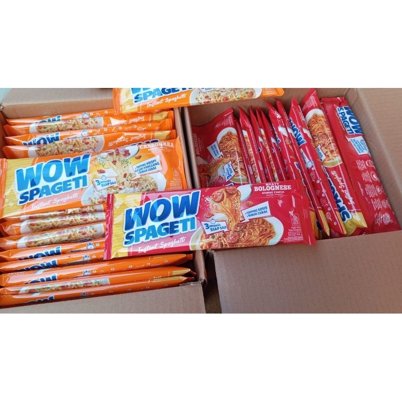 

Wow Spageti Creamy Carbonara & Bolognese / 1 Dus Spageti Wow