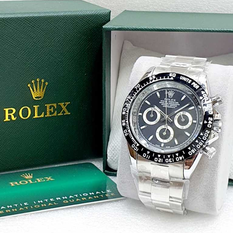Jam tangan pria rolex Chrono Aktif Daytona Quartz