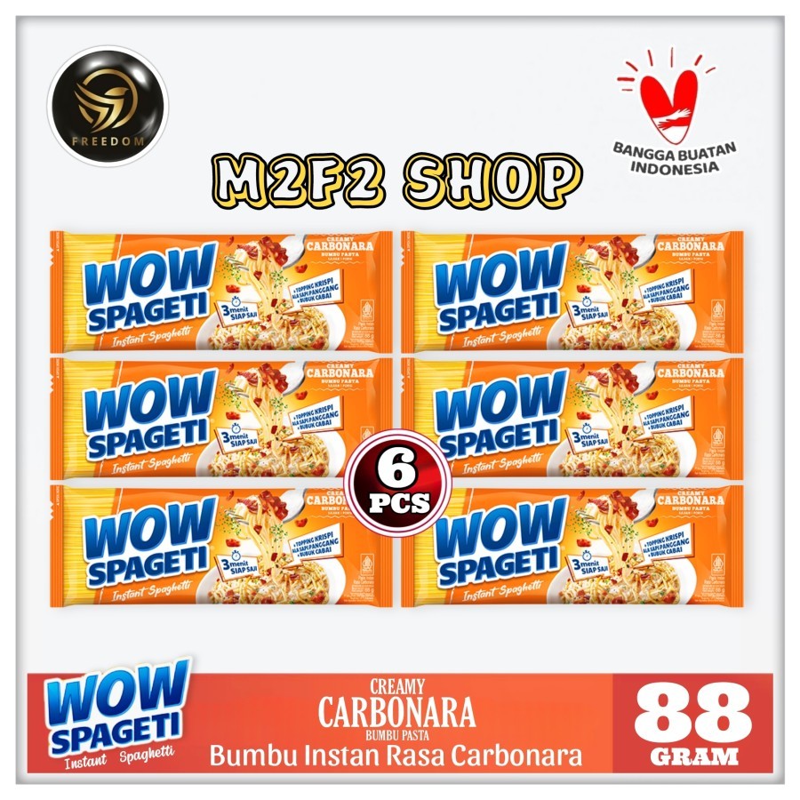 

Wow Spageti Instant Pasta Spaghetti Creamy Carbonara - 88 gr (Kemasan 6 Pcs)