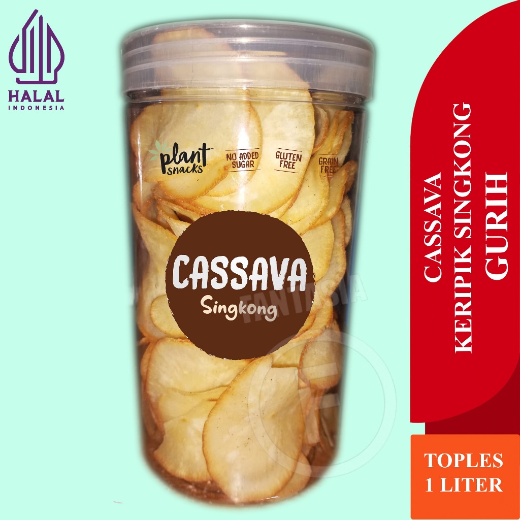 

CASSAVA SINGKONG KRISPY RASA GURIH HOME MADE FRESH 1 LITER TOPLES FUN CORNER