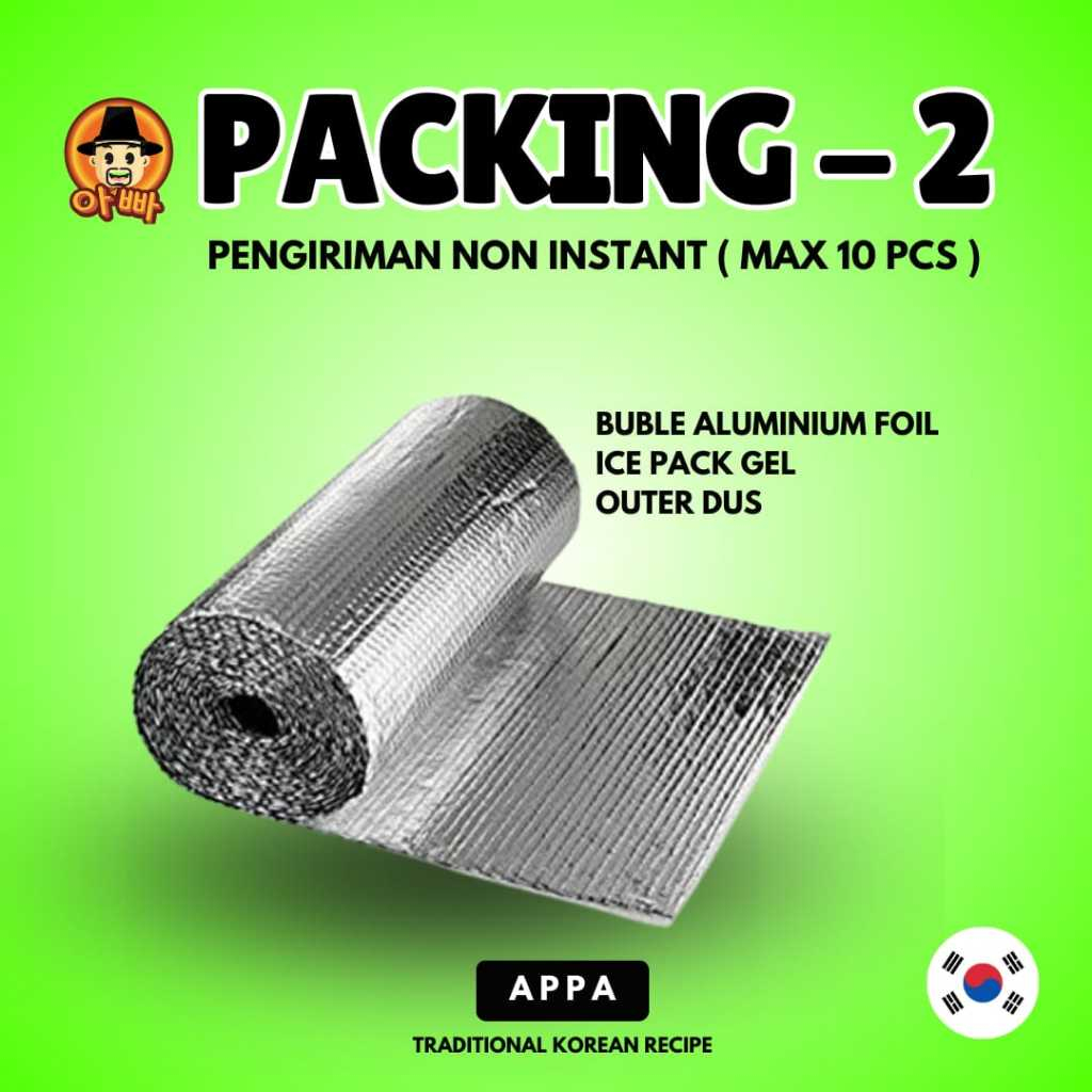 

TAMBAHAN EXTRA PACKING PENGIRIMAN PEMBELIAN UNTUK 6-10PCS (Bubble Alumunium + Ice Pack Gel + Outer Dus )