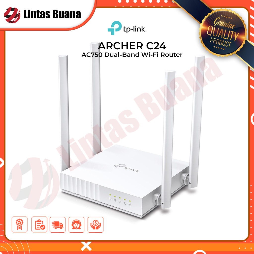 TP-LINK ARCHER C24 AC750 DUAL BAND WIFI ROUTER