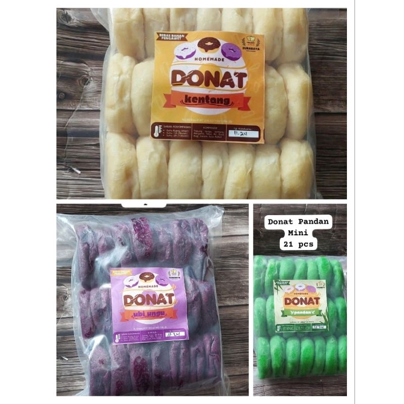 

SURABAYA Donat kentang ubi ungu pandan frozen