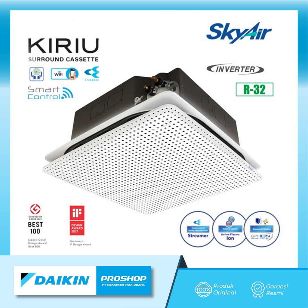 AC Daikin tipe Cassette Kiriu SCFGAV/Y (Wireless)