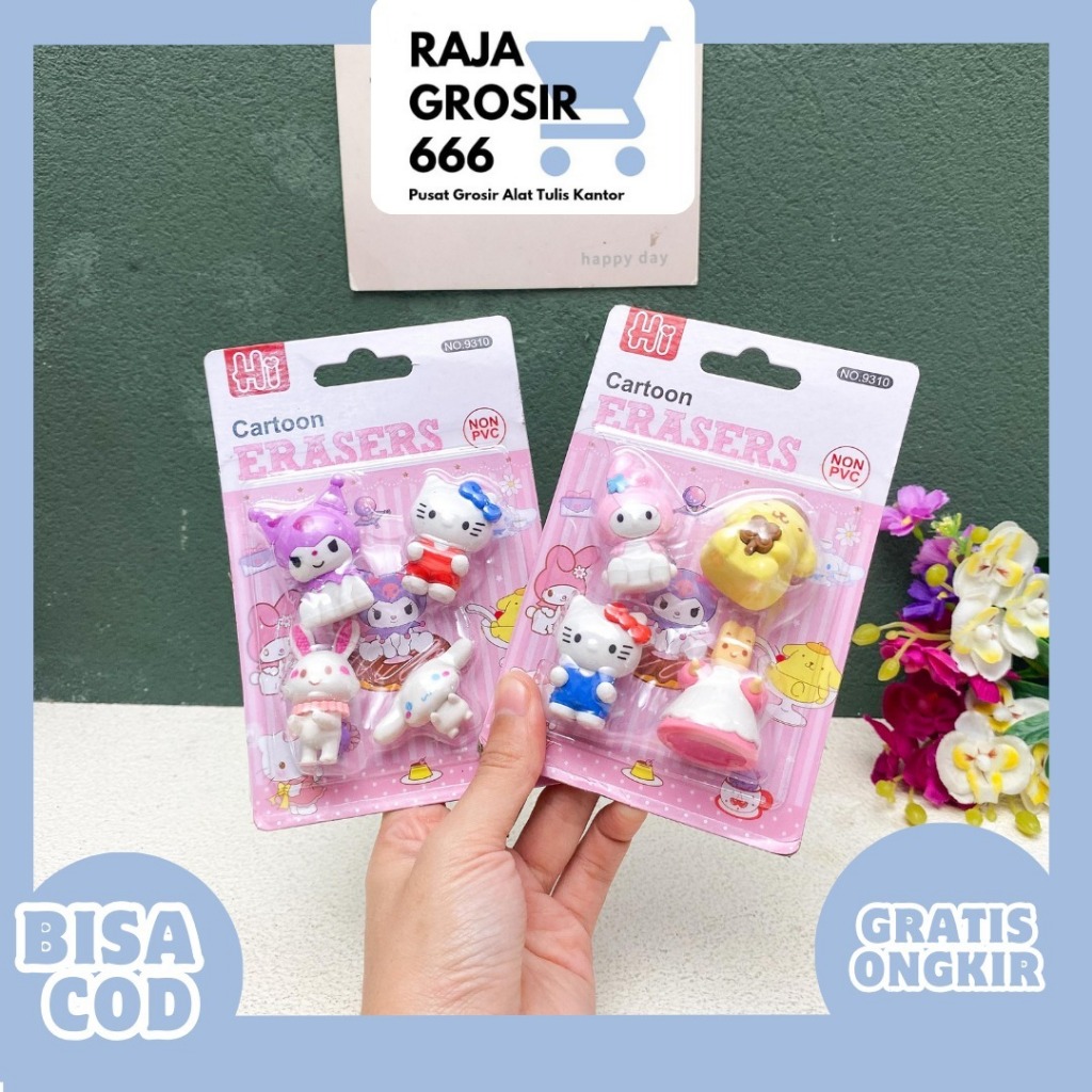 

HAPUSAN PAPAN SANRIO 1 SET ISI 4 PCS ER-1429 PENGHAPUS ERASER LUCU IMUT KADO UNIK COD