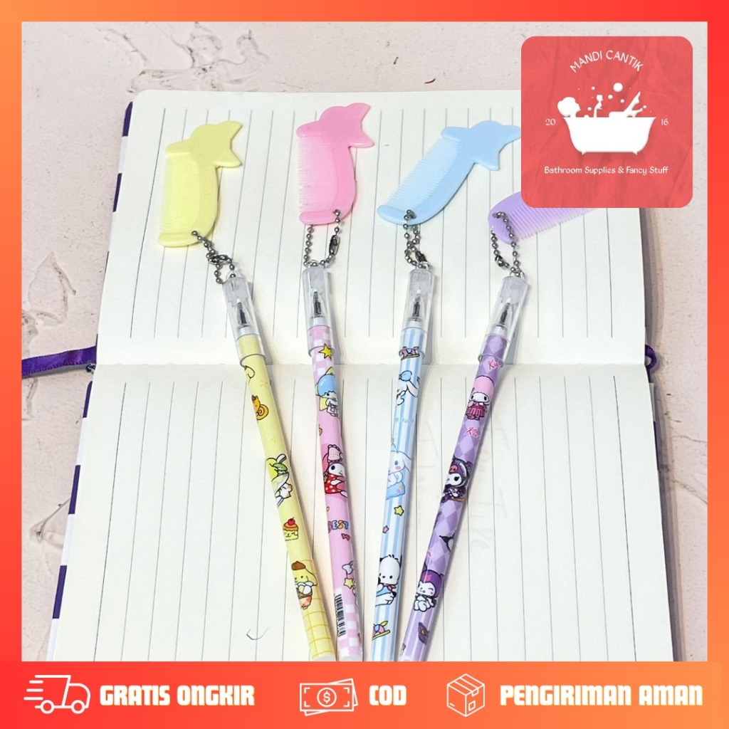 

pulpen gantungan sisir sanrio COD termurah alat tulis kantor ORIGINAL pen pena bolpoin