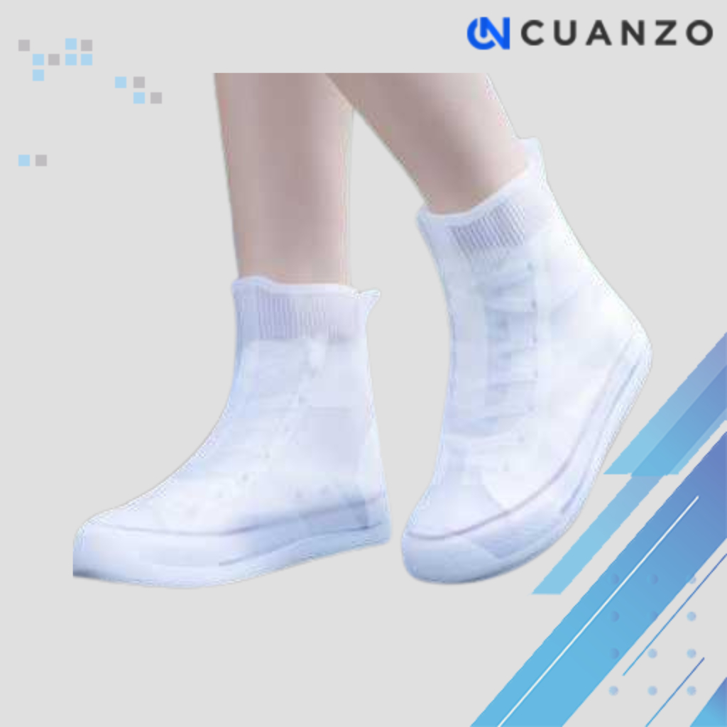 Jas Hujan Cover Sepatu Anti Air TPE Non Slip / Rain Cover Sarung Mantel Pelindung Pembungkus Bungkus