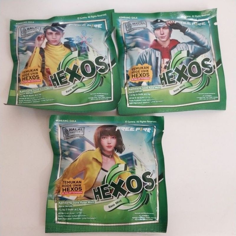 

(3pcs) Hexos Mint (5 butir@2,5g)
