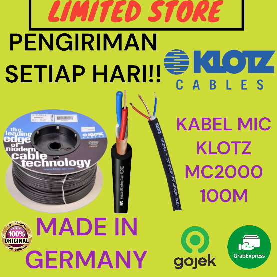 KLOTZ MC2000 Kabel Microphone Original meteran - kabel mic MC 2000 KLOTZ meteran
