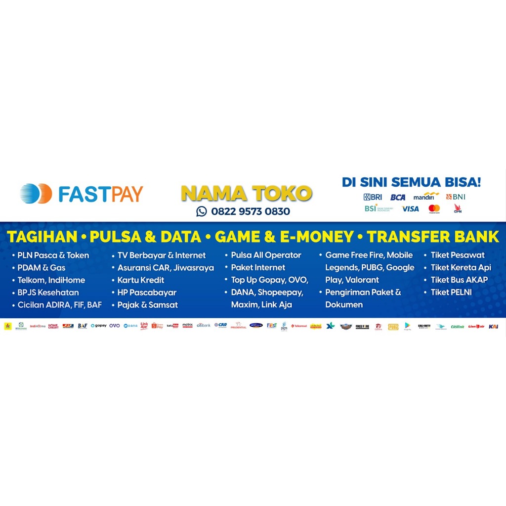 Spanduk Fastpay 3x1 Custom
