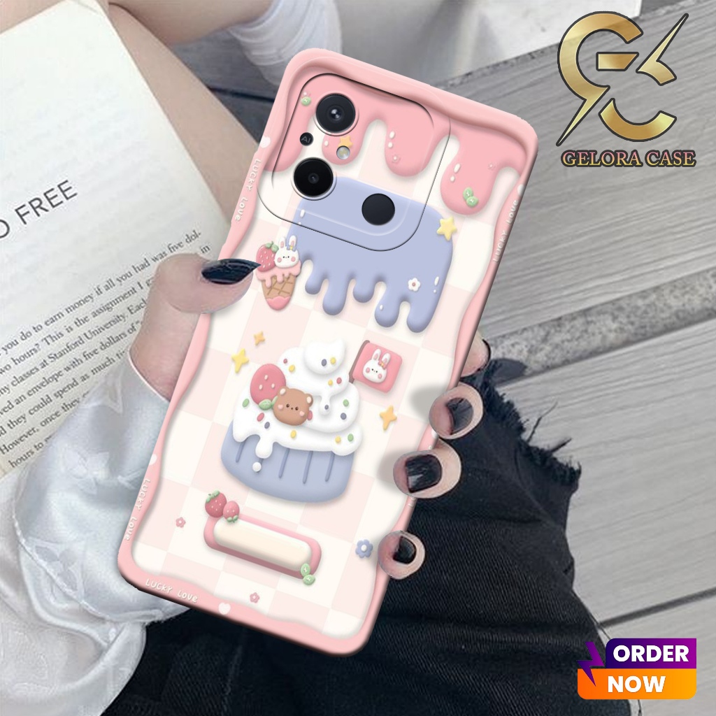 Case Xiomi redmi 12c - Casing redmi 12c  - Motif case ice cream  - xiomi  - Softcase  redmi 12c Peli