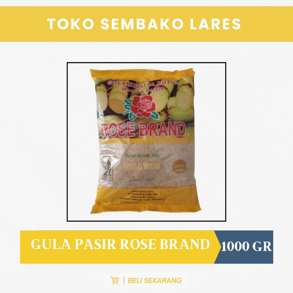 

Rose Brand Gula Kristal Kuning Kemasan 1 KG