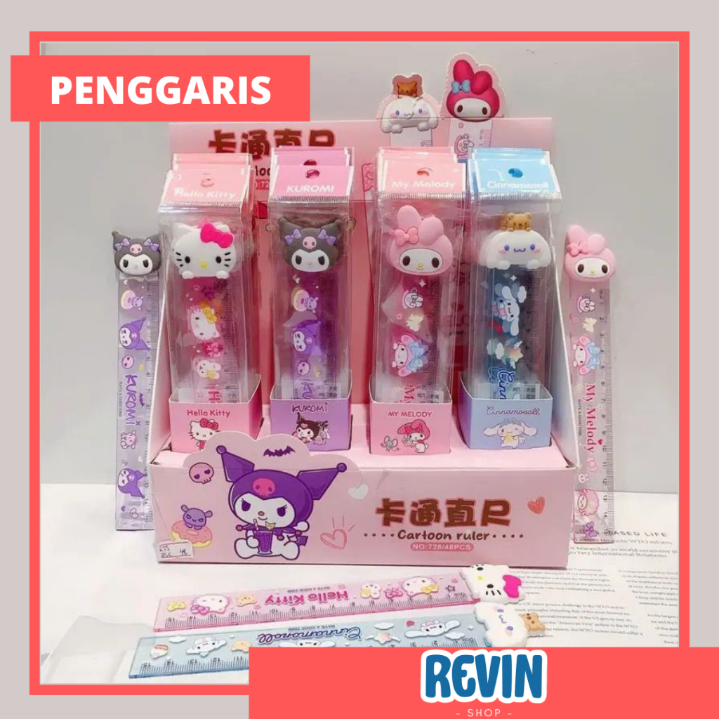 

Penggaris Karakter Sanrio 15cm 3D/Penggaris Anak Sekolah/Penggaris Kuromi Melody Cinamoroll Kitty
