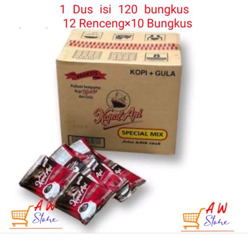 

kopi Kapal Api Mix 1Dus isi 120 bungkus [12rengceng x10Bungkus]