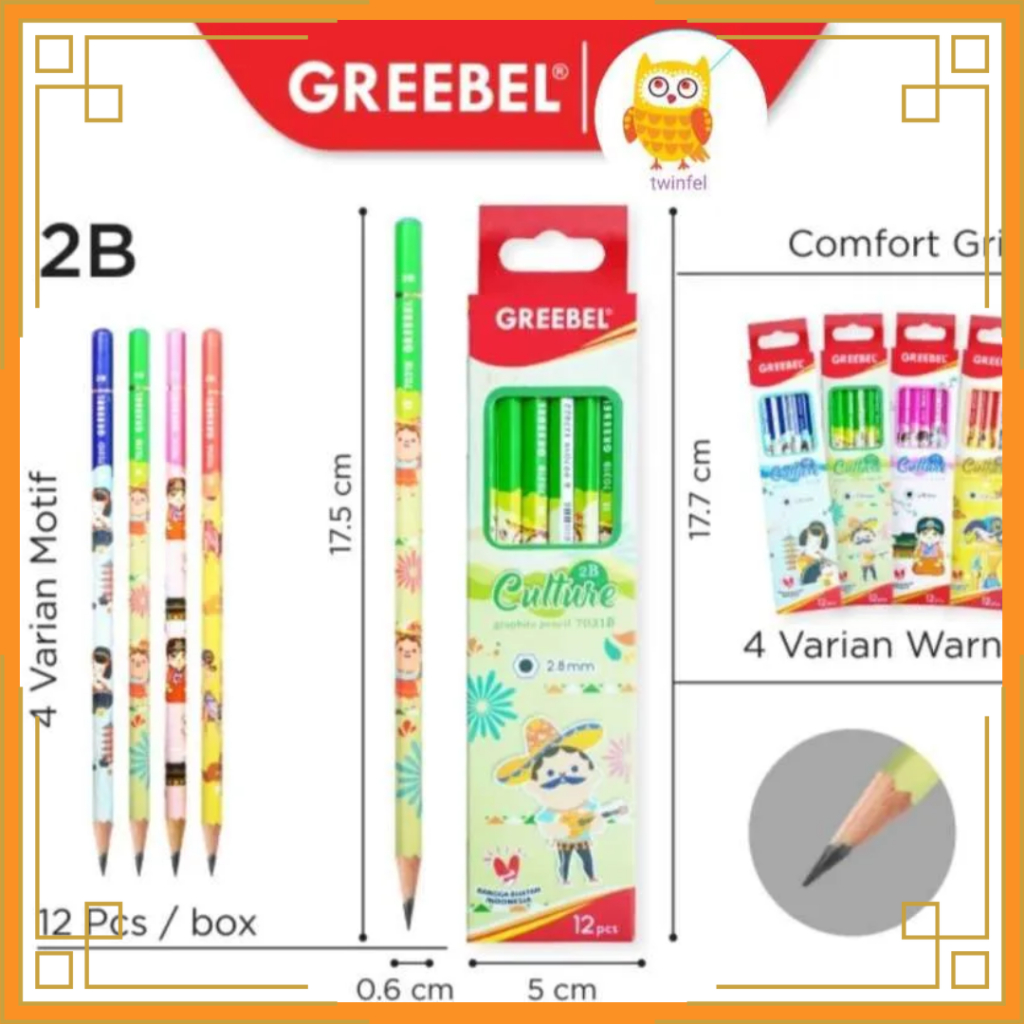 

GREEBEL Pensil 2B Culture 7031A (12 pcs)
