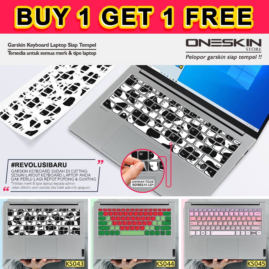 Garskin Stiker Sticker keyboard laptop Hp gambar custom katalog 43
