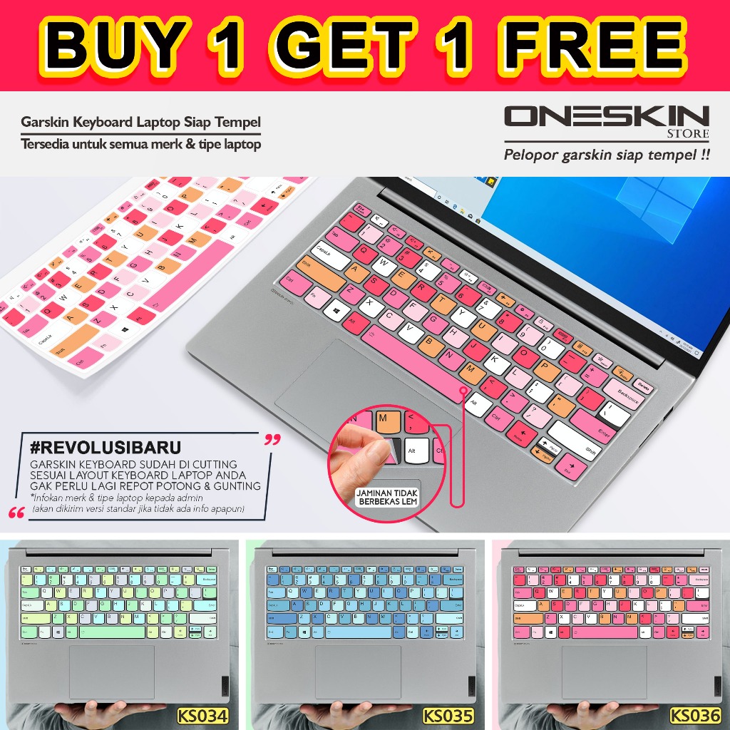 Garskin Stiker Sticker keyboard laptop Dell gambar custom katalog 36