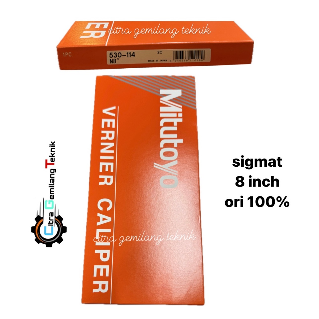 Mitutoyo sigmat 8 inch 200mm vernier caliper original 530-114