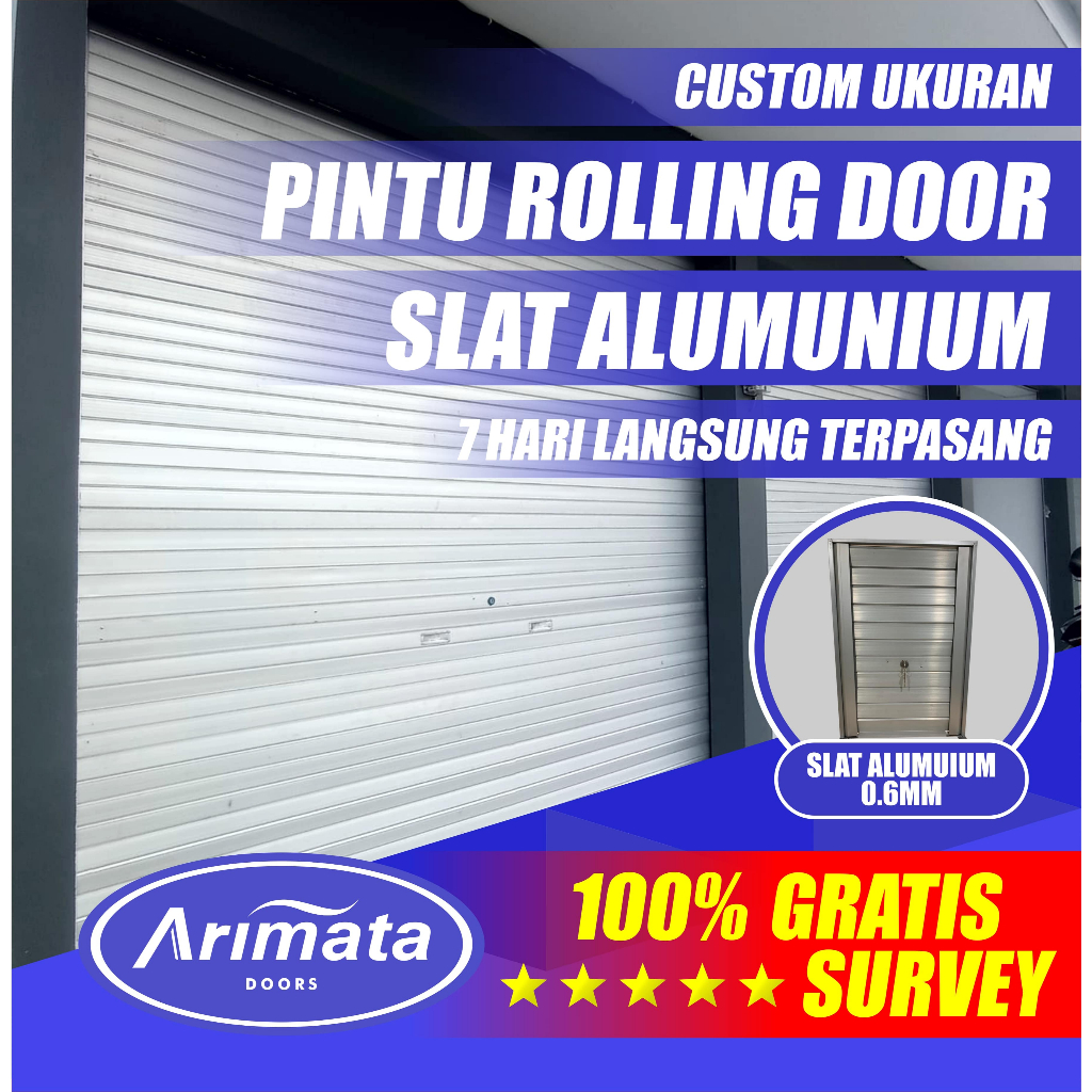 Pintu Rolling Door Slat Alumunium