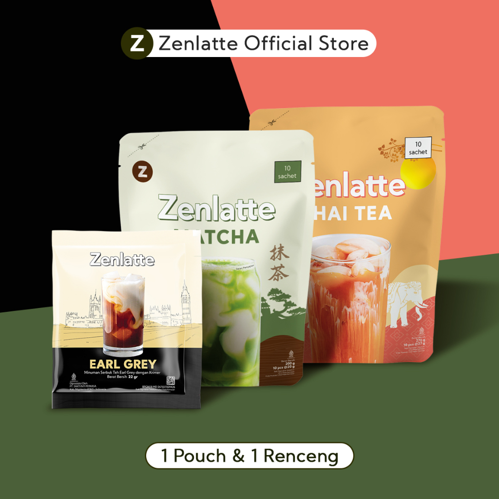 

Bundling - Zenlatte Matcha Pouch, Thai Tea Pouch & Earl Grey Renceng