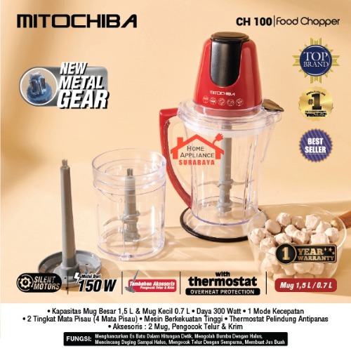 FOOD CHOPPER MITOCHIBA BLENDER SERBAGUNA MULTI BLENDER CH-100 / CH100 / CH 100