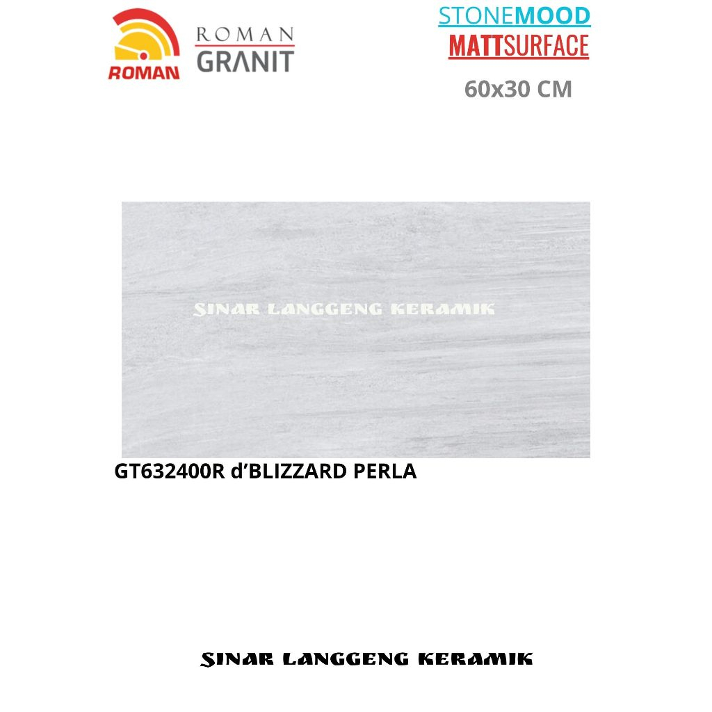 ROMAN GRANIT/GT632400R d'BLIZZARD PERLA/60x30/MATT/LANTAI