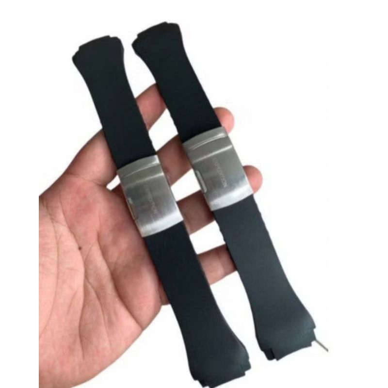 Strap Tali Jam Tangan Full Hitam Expedition Airbone 6335 Tali Jam Tangan Sama Buckle